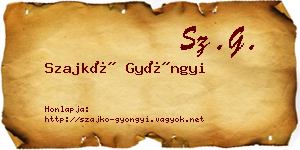 Szajkó Gyöngyi névjegykártya