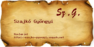 Szajkó Gyöngyi névjegykártya
