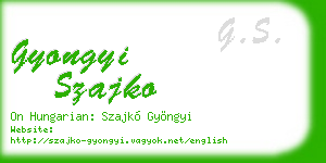 gyongyi szajko business card